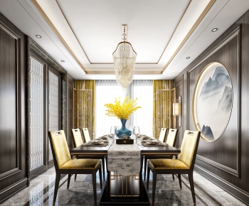 New Chinese Style Dining Room-ID:639418764