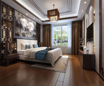 New Chinese Style Bedroom-ID:634748652