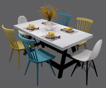 Nordic Style Dining Table And Chairs-ID:456913576