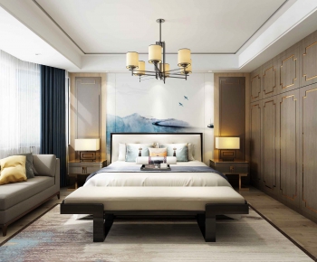 New Chinese Style Bedroom-ID:941151365