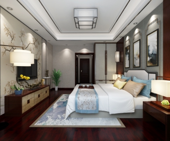 New Chinese Style Bedroom-ID:944417697