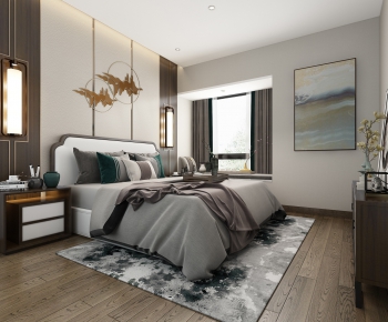 New Chinese Style Bedroom-ID:761438987