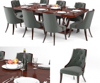 Post Modern Style Dining Table And Chairs-ID:508845116