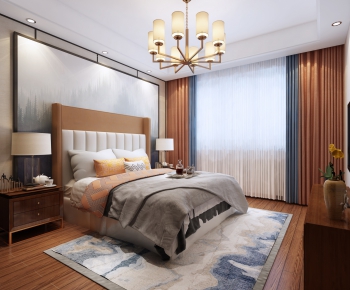 New Chinese Style Bedroom-ID:673117583