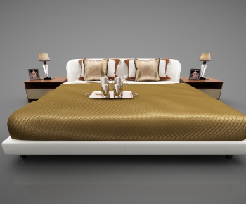 Modern Double Bed-ID:594499232