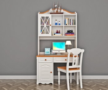 Modern Computer Desk And Chair-ID:417903369