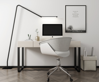 Modern Computer Desk And Chair-ID:946789957