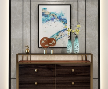 New Chinese Style Side Cabinet/Entrance Cabinet-ID:588878674