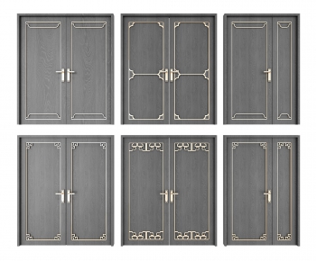 New Chinese Style Double Door-ID:231608111