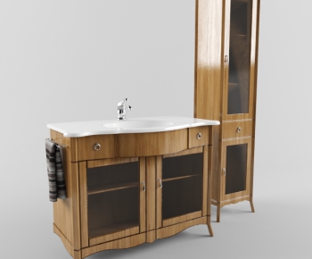 European Style Bathroom Cabinet-ID:427968928