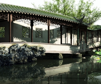 New Chinese Style Garden Landscape-ID:186283281