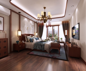 New Chinese Style Bedroom-ID:599316544