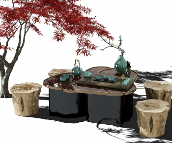 New Chinese Style Tea Tables And Chairs-ID:938098616