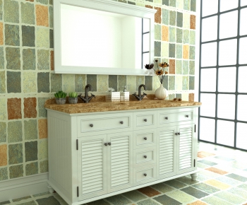 American Style Bathroom Cabinet-ID:753018841