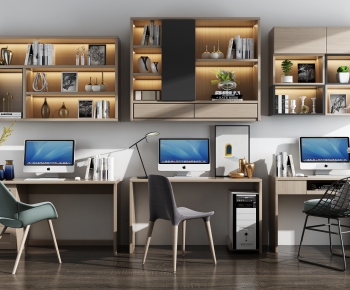 Nordic Style Computer Desk And Chair-ID:250233984