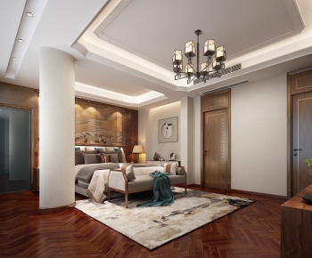 New Chinese Style Bedroom-ID:715417375