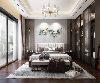 New Chinese Style Bedroom-ID:658529156