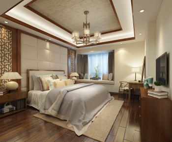 New Chinese Style Bedroom-ID:702286541