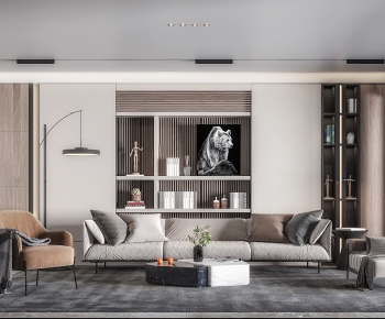 Modern A Living Room-ID:748243631