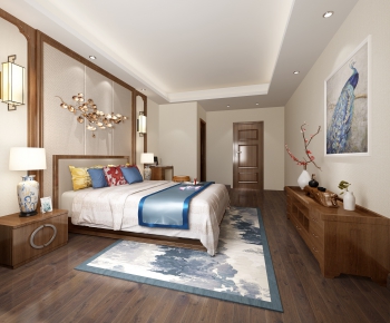 New Chinese Style Bedroom-ID:761979863