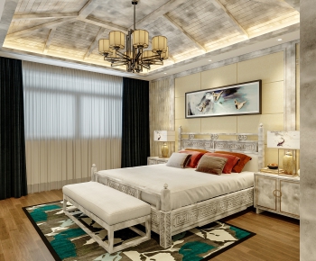 New Chinese Style Bedroom-ID:568712855