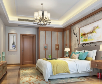 New Chinese Style Bedroom-ID:667435988