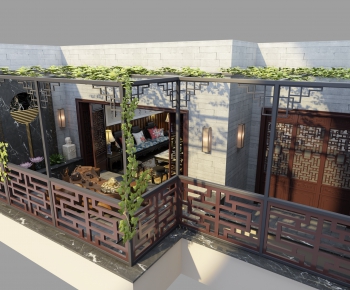 New Chinese Style Teahouse Tea House-ID:367895371