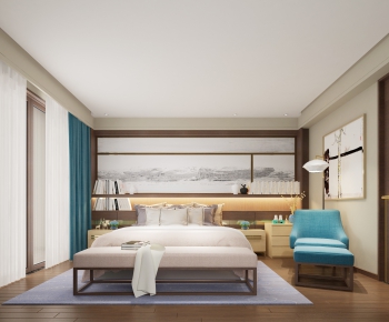 New Chinese Style Bedroom-ID:831220412