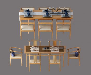 New Chinese Style Dining Table And Chairs-ID:728191843