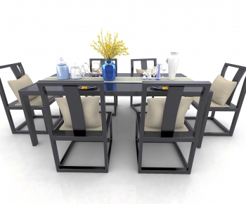 New Chinese Style Dining Table And Chairs-ID:254252828