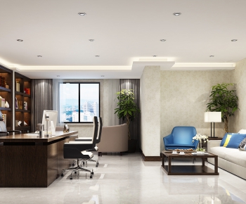 New Chinese Style Manager's Office-ID:496279256