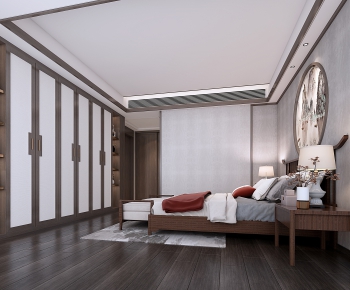 New Chinese Style Bedroom-ID:668873627