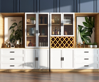 Nordic Style Wine Cabinet-ID:983005658