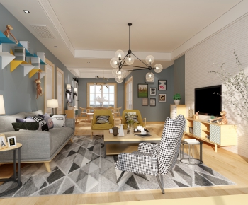 Nordic Style A Living Room-ID:939605873