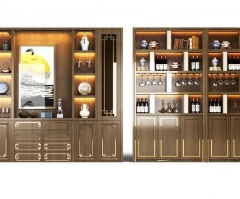 New Chinese Style Wine Cabinet-ID:798917596