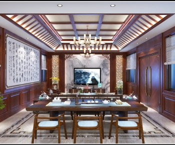 New Chinese Style Dining Room-ID:760292393