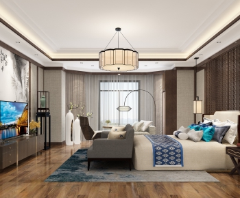 New Chinese Style Bedroom-ID:680166311