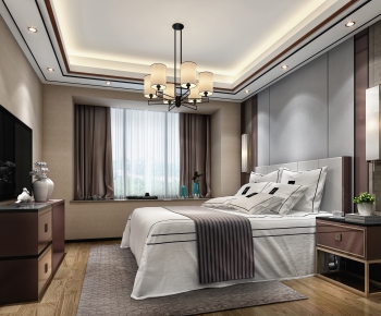 New Chinese Style Bedroom-ID:705233339