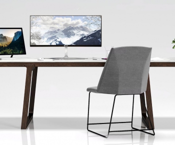 Modern Simple Style Computer Desk And Chair-ID:109881829
