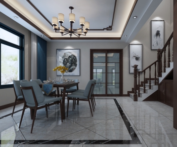 New Chinese Style Dining Room-ID:338524883