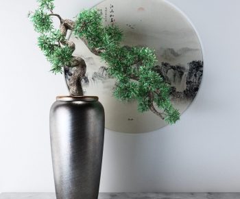 Chinese Style Potted Green Plant-ID:899877823