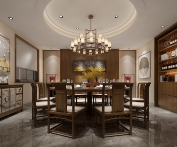 New Chinese Style Dining Room-ID:590985774