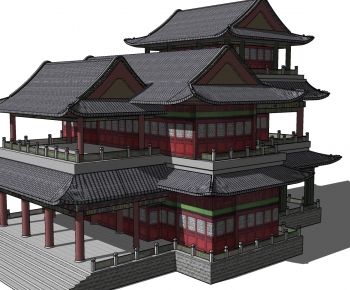 Chinese Style Ancient Architectural Buildings-ID:531619555