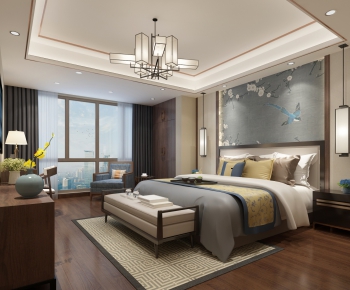 New Chinese Style Bedroom-ID:721775798