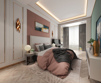 Simple European Style Bedroom-ID:543292338