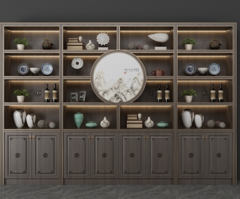 New Chinese Style Wine Cabinet-ID:122155771