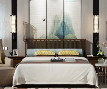 Chinese Style Double Bed-ID:160827212