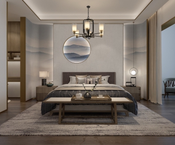 New Chinese Style Bedroom-ID:314246518