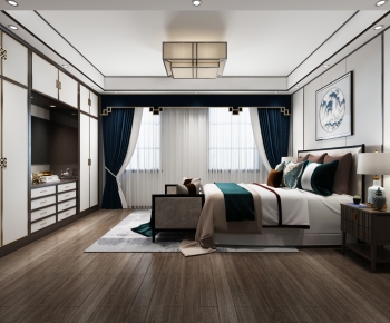 New Chinese Style Bedroom-ID:590358865