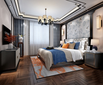 New Chinese Style Bedroom-ID:194982337